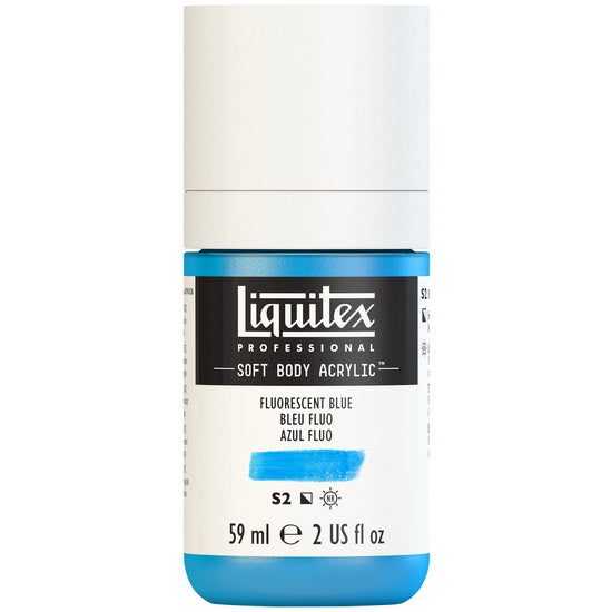 Soft body acrylic - 2oz - fluorescent blue - s2