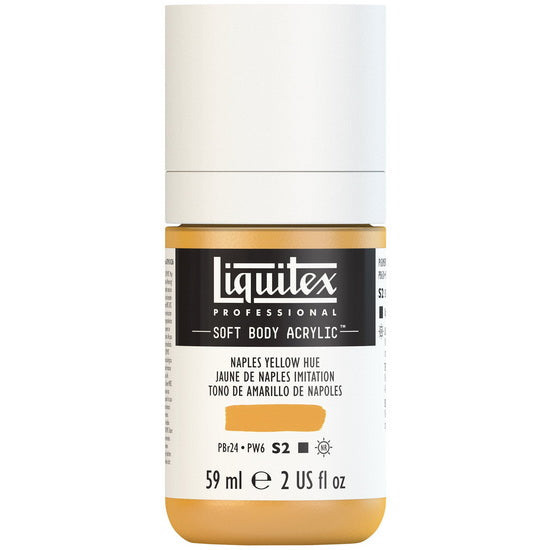 Soft body acrylic - 2oz - naples yellow hue - s2