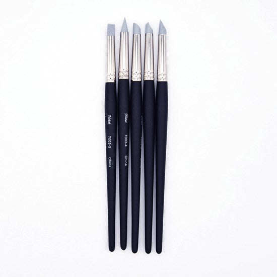 Ens. 5 pinceaux fermes à manche long colour shapers