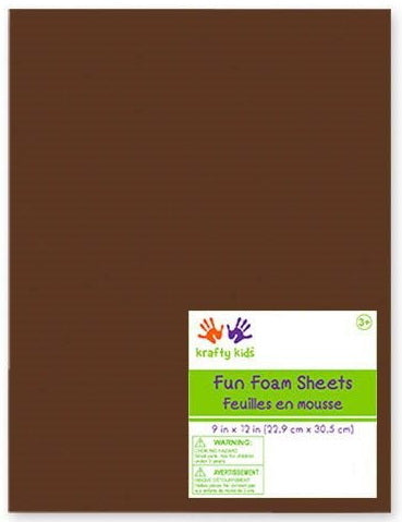 Foam - dark brown - 9x12in