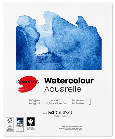 Watercolor pad - portrait - 300gsm - 14x17in (30s)