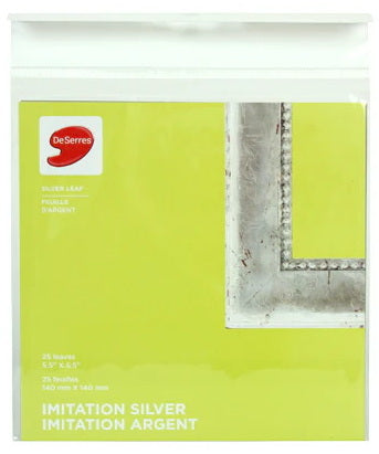 Deserres imitation gold leaf sheets - SILVER
