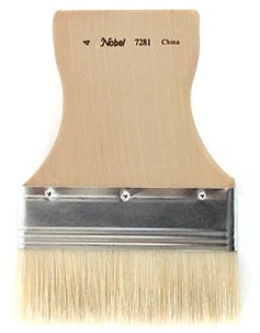 Flat White hog Bristles Brushes - #4 CENTIMETER