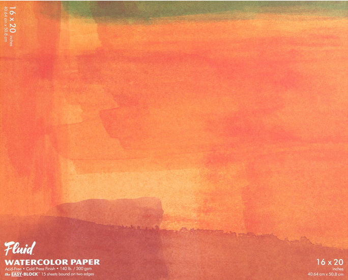 Bloc papier aquarelle - cp - 140lb - 16x20po (15f)