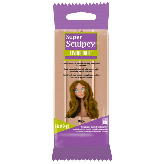 Pâte à modeler super sculpey living doll  - beige