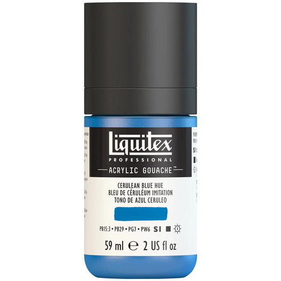 Acrylic gouache - 2oz - cerulean blue hue - s1