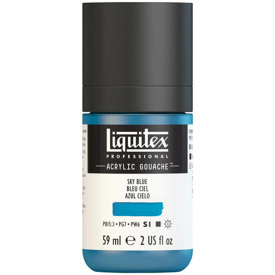 Acrylic gouache - 2oz - sky blue - s1