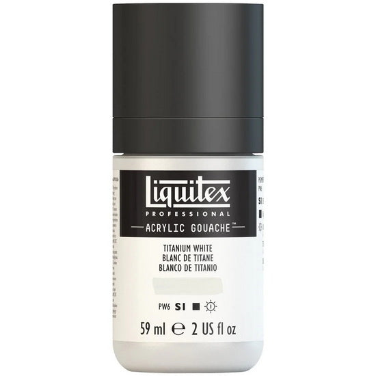 Gouache acrylique - 2oz - blanc de titane - s1