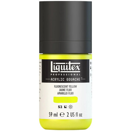 Gouache acrylique - 2oz - jaune fluorescent - s2