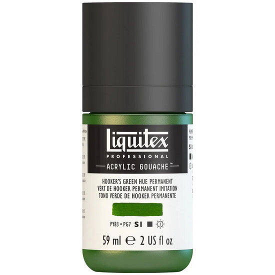 Acrylic gouache - 2oz - hooker's green hue permanent - s1