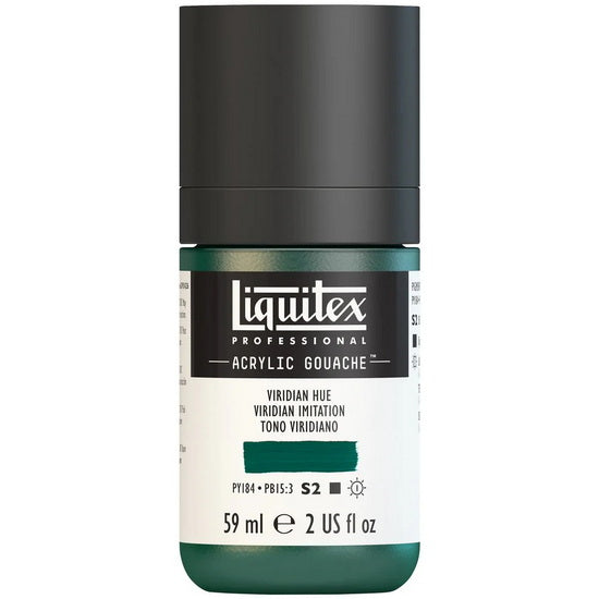 Acrylic gouache - 2oz - viridian hue permanent - s2