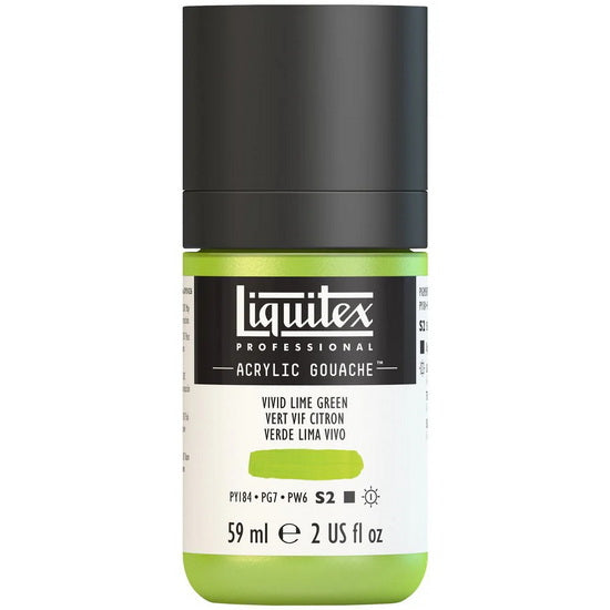 Acrylic gouache - 2oz - vivid lime green - s2