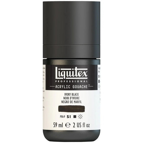 Acrylic gouache - 2oz - ivory black - s1