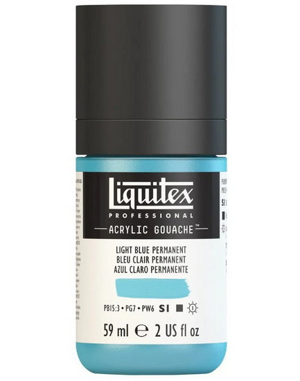 Acrylic gouache - 2oz - light blue permanent - s1