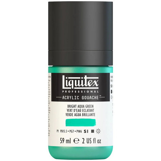 Acrylic gouache - 2oz - bright aqua green - s1