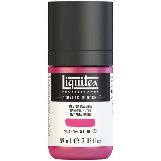 Acrylic gouache - 2oz - medium magenta - s1