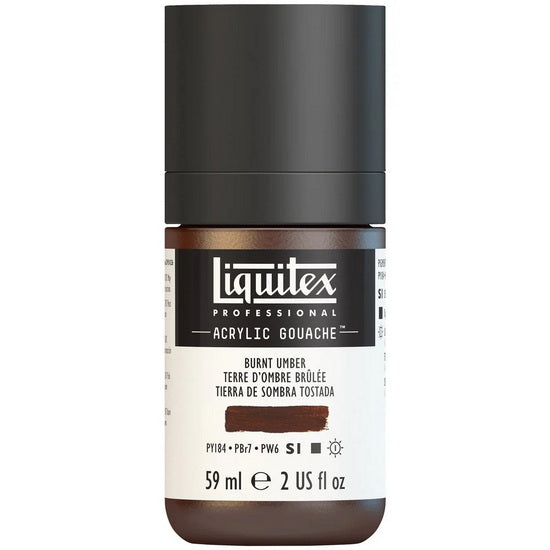 Acrylic gouache - 2oz - burnt umber - s1