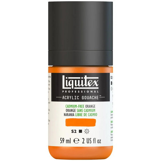 Acrylic gouache - 2oz - cadmium free orange - s2