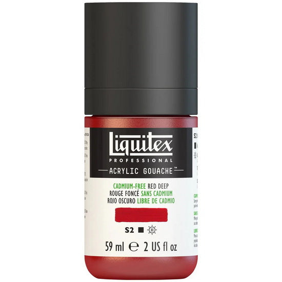 Gouache acrylique - 2oz - rouge foncé sans cadmium - s2