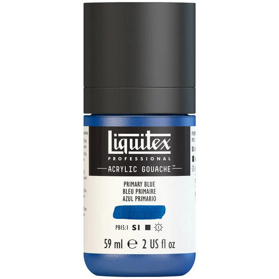Acrylic gouache - 2oz - primary blue - s1