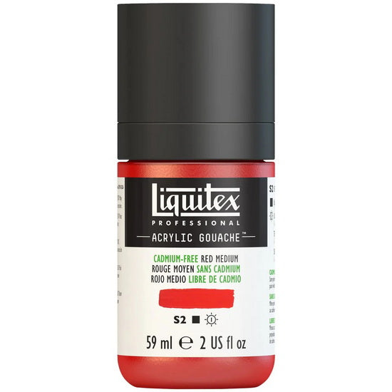 Acrylic gouache - 2oz - cadmium free red medium - s2