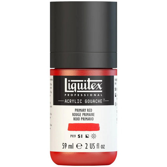 Acrylic gouache - 2oz - primary red - s1