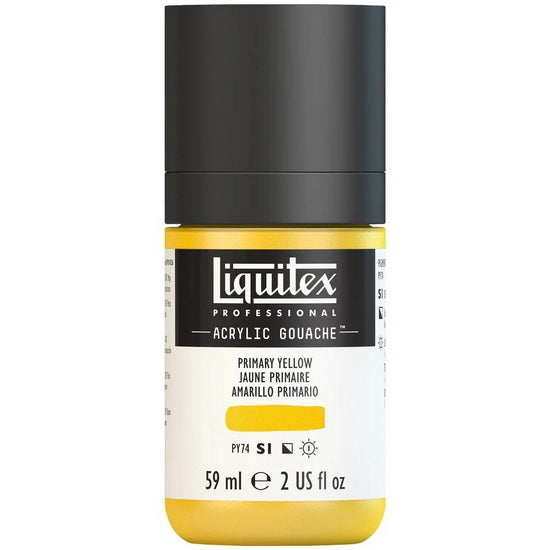 Acrylic gouache - 2oz - primary yellow - s1