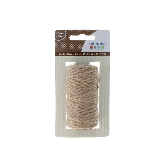 Corde naturelle beige 1,5 mm x 30 m