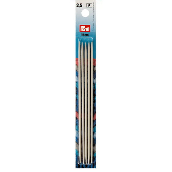 Ens aiguilles - double pointe - 15cm - 2.5mm (5)