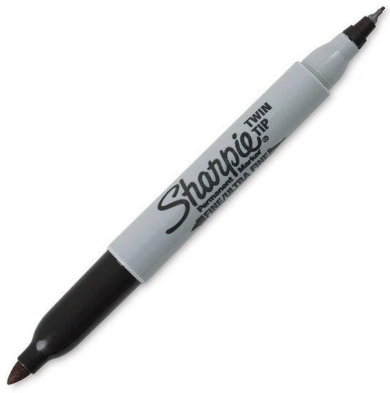 Marqueur permanent sharpie double pointe noir