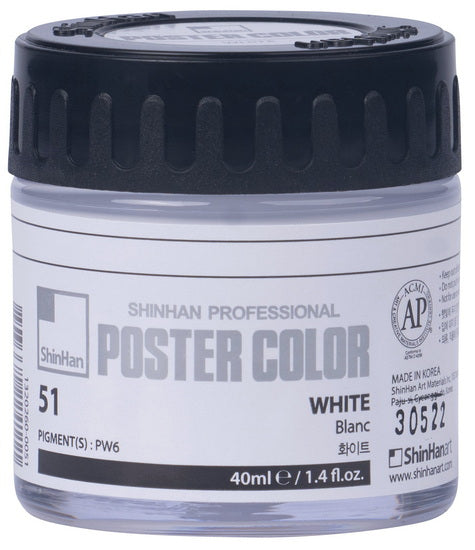 Poster paint 40ml white