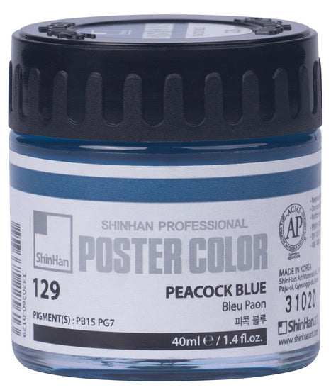 Peinture d'affiche 40ml bleu paon