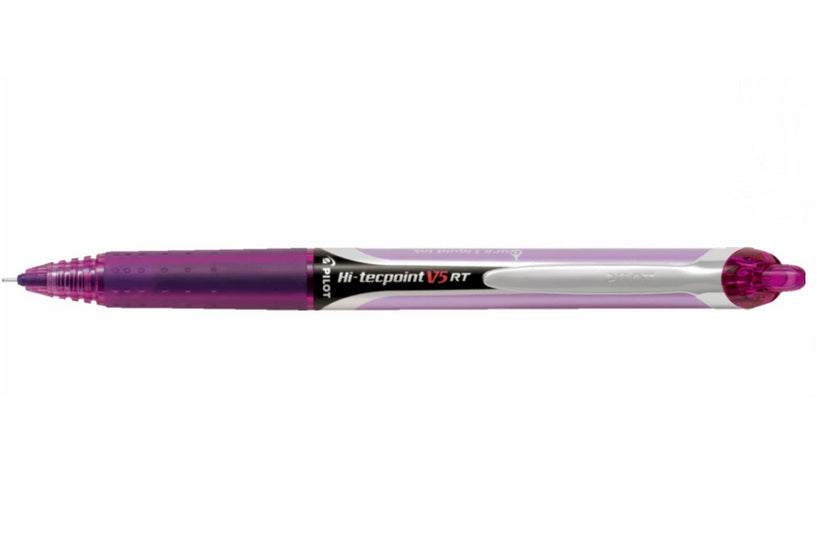 Stylo à bille hi-tecpoint v5 rétractable x-fin violet