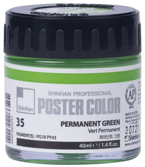Poster paint 40ml permanent green