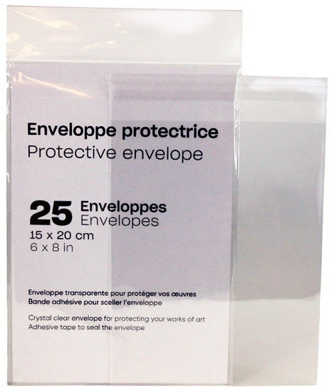 Ens. 25 enveloppes protectrices - 6x8 po