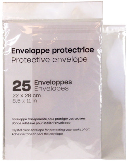 Ens. 25 enveloppes protectrices - 8.5x11 po