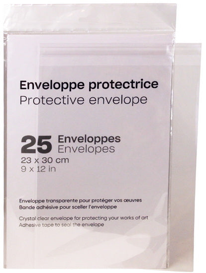 Ens. 25 enveloppes protectrices - 9x12po