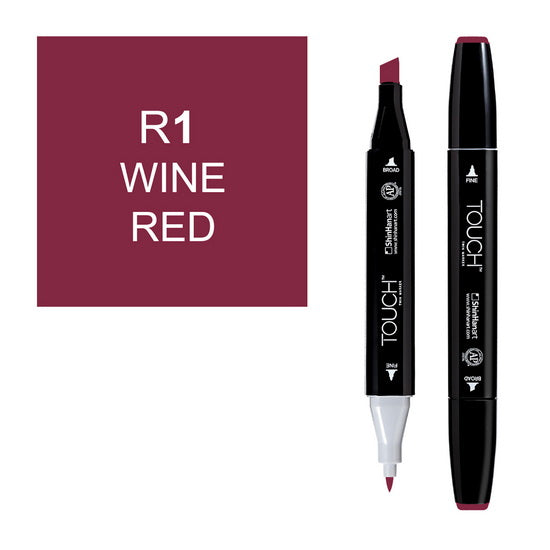 Marqueur touch double pointe vin rouge