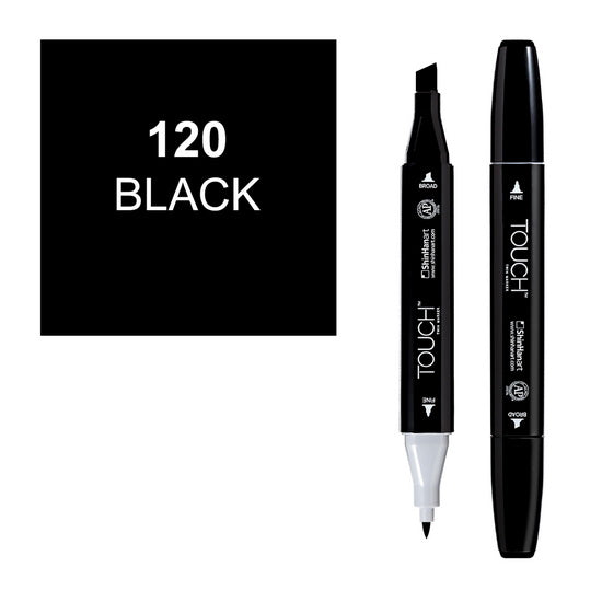 Marqueur touch double pointe noir