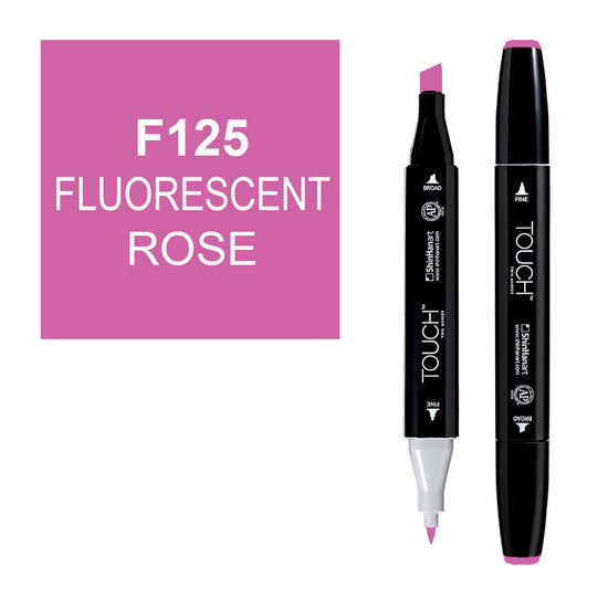 Marqueur touch double pointe rouge fluorescent
