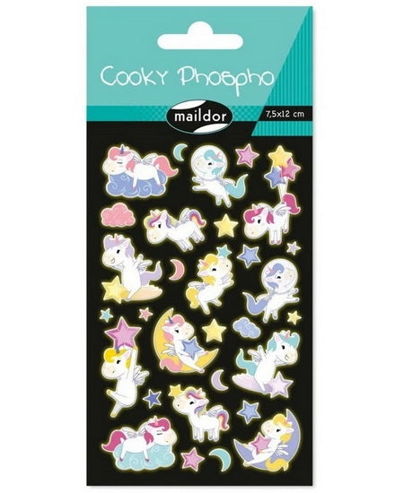 Phosphorescents Cooky Stickers : Unicorns