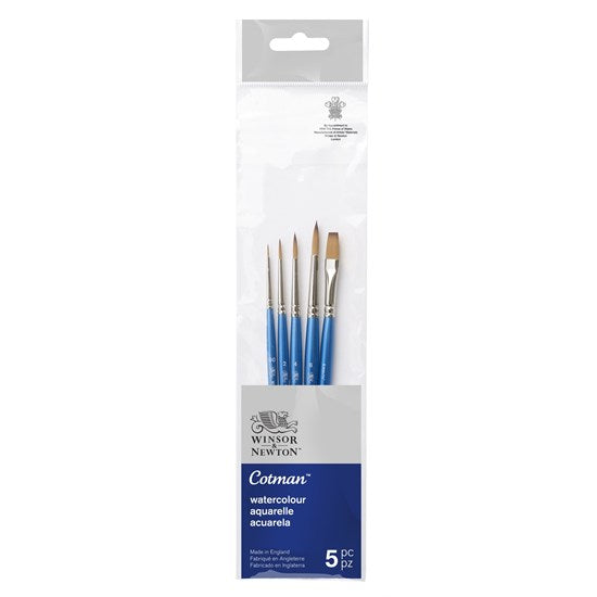 Set of 5 Cotman Short Brushes
