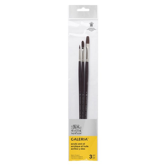 Ens. 3 pinceaux galeria manche long