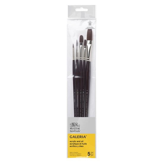 Set of 5 Long Galeria Brushes