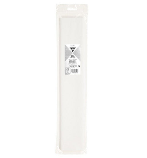 Papier crepon 250x50cm blanc - blanc