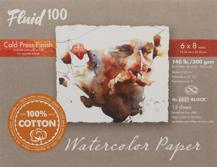 Watercolor pad 100% cotton - cp - 140lb - 6x8in (15s)