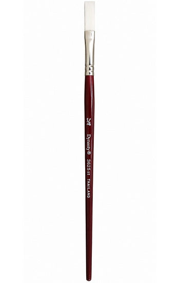 Brush Short Handle/Synthetic Bristle Flat - 1/4"