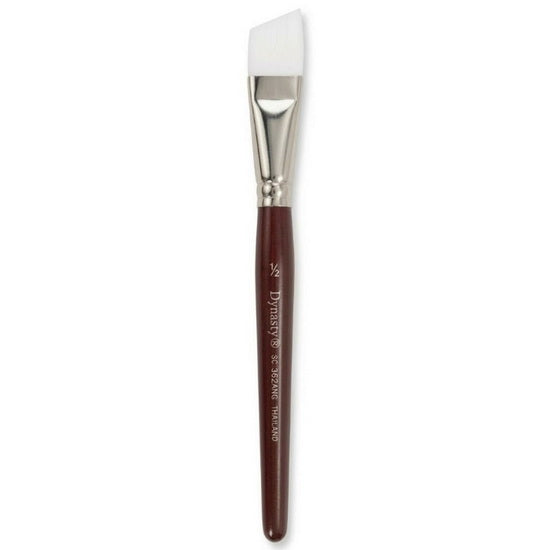Brush Short Handle/Synthetic Bristle Angle - 1/2"