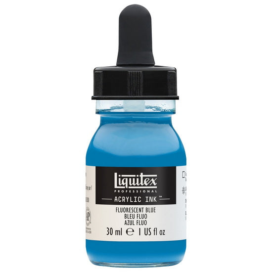 Encre acrylique bleu fluo - 30ml
