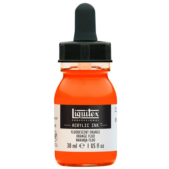 Acrylic Ink Fluorescent Orange- 30ml